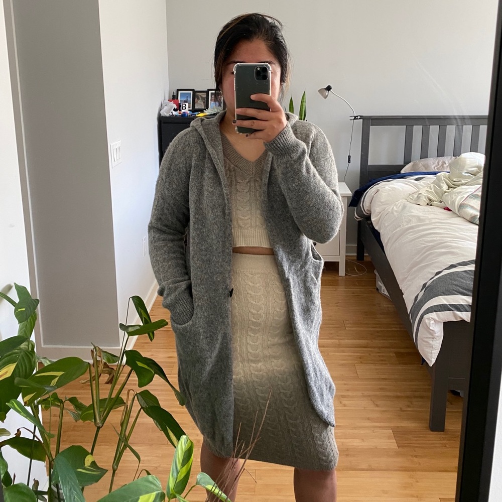 Minimalist wool cardigan